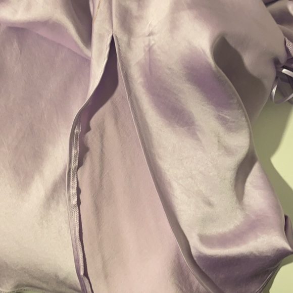 SATIN COWL NECK MIDI SLIP DRESS IN LILAC PURPLE - Picture 5 of 7